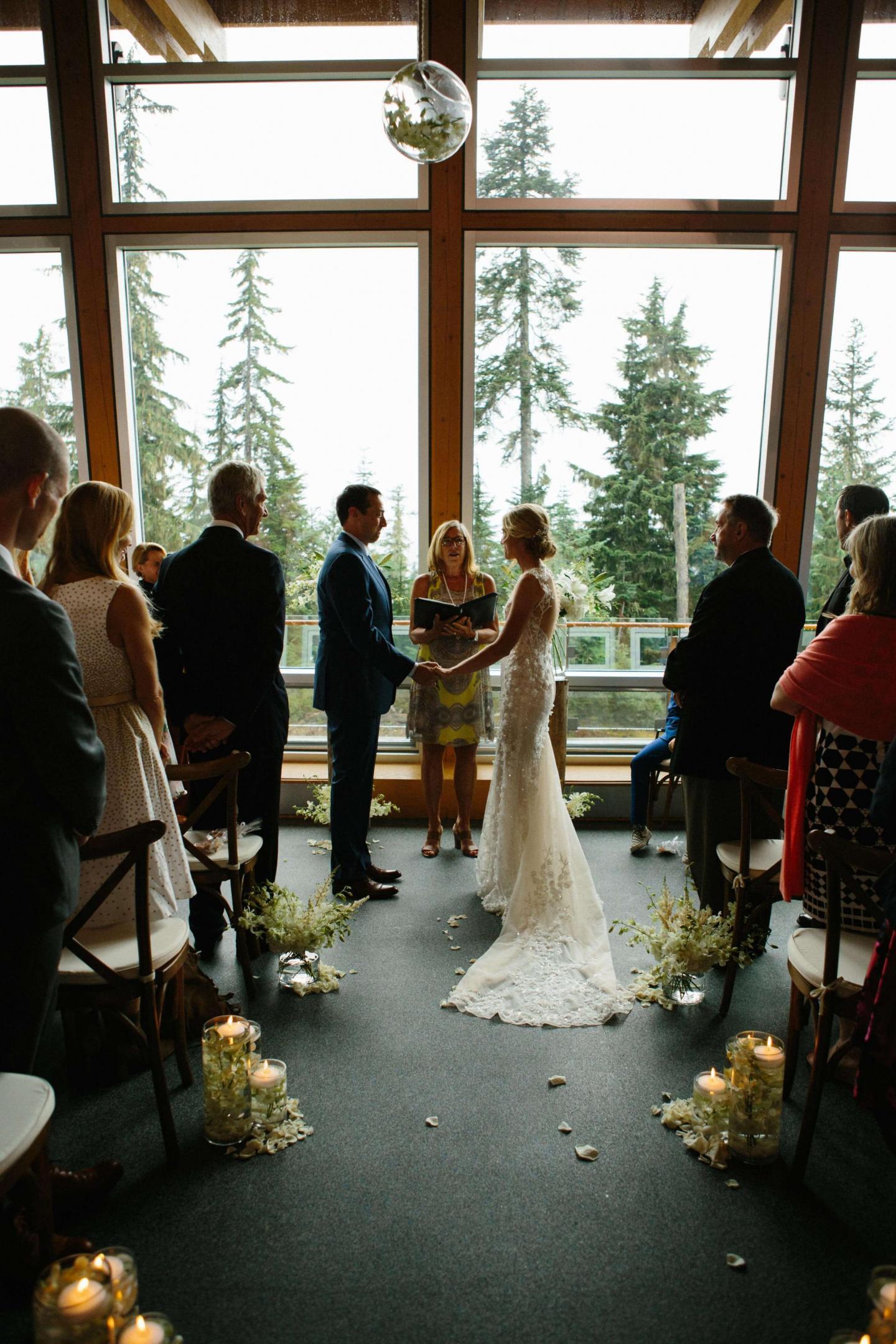 bride and groom at ceremony