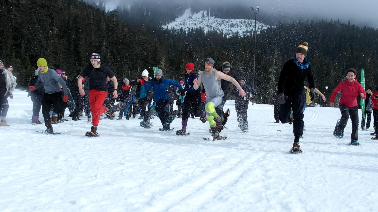 corporate bonding exercise snowshoe racing