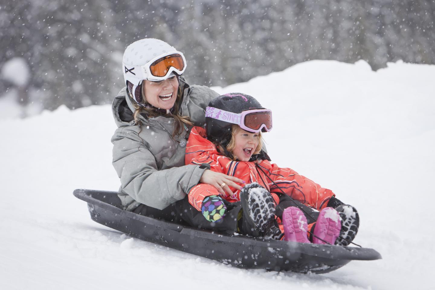 Family sledding