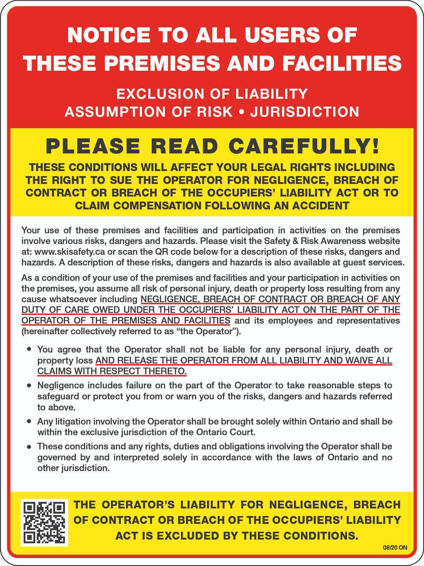 Exclusion of Liability graphic