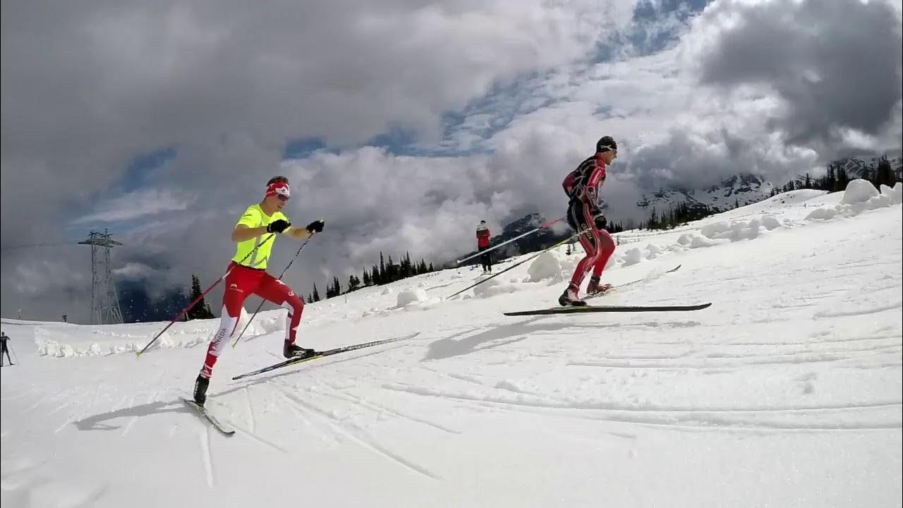 two people skiing on mountain