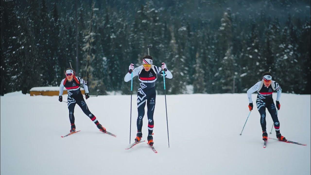 nordic skiers in a race