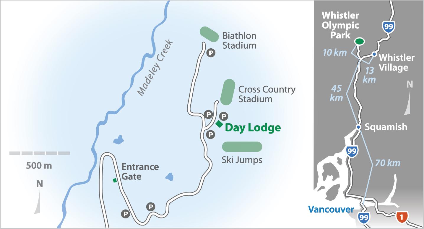 Whistler Olympic Park map