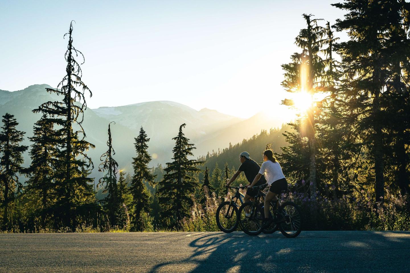 Whistler Olympic Park Couple Mountain Biking
