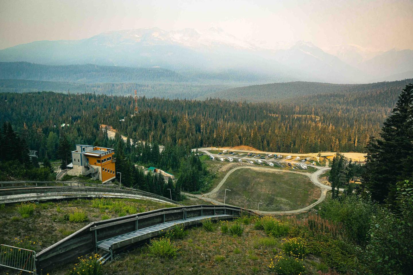 Whistler Olympic Park Ski Jumps Hike View