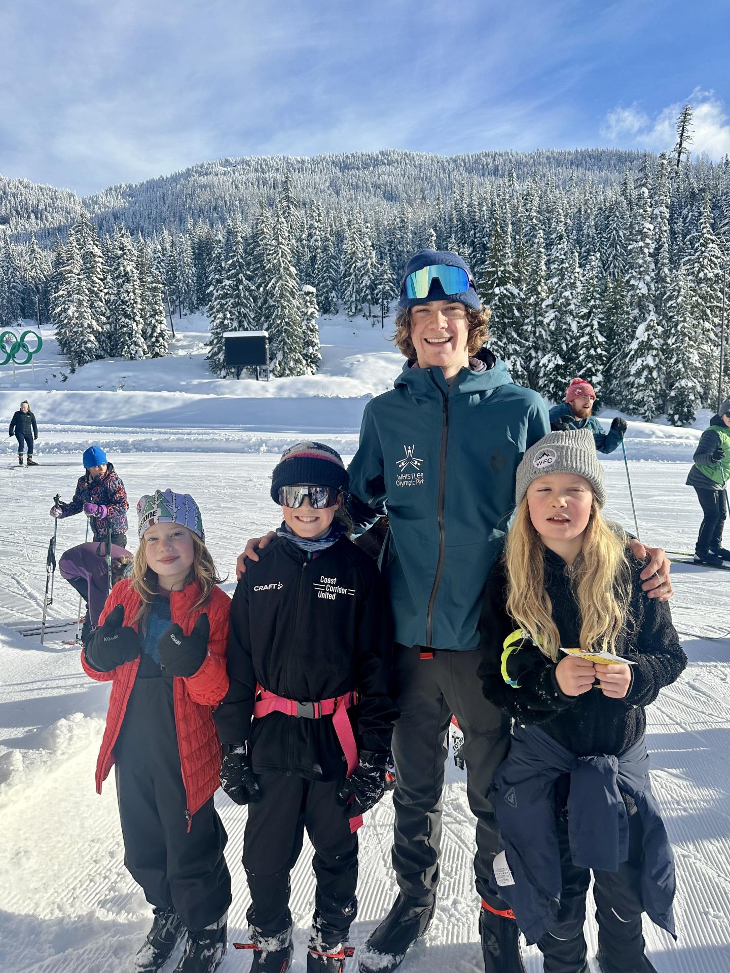 Kids cross-country skiing