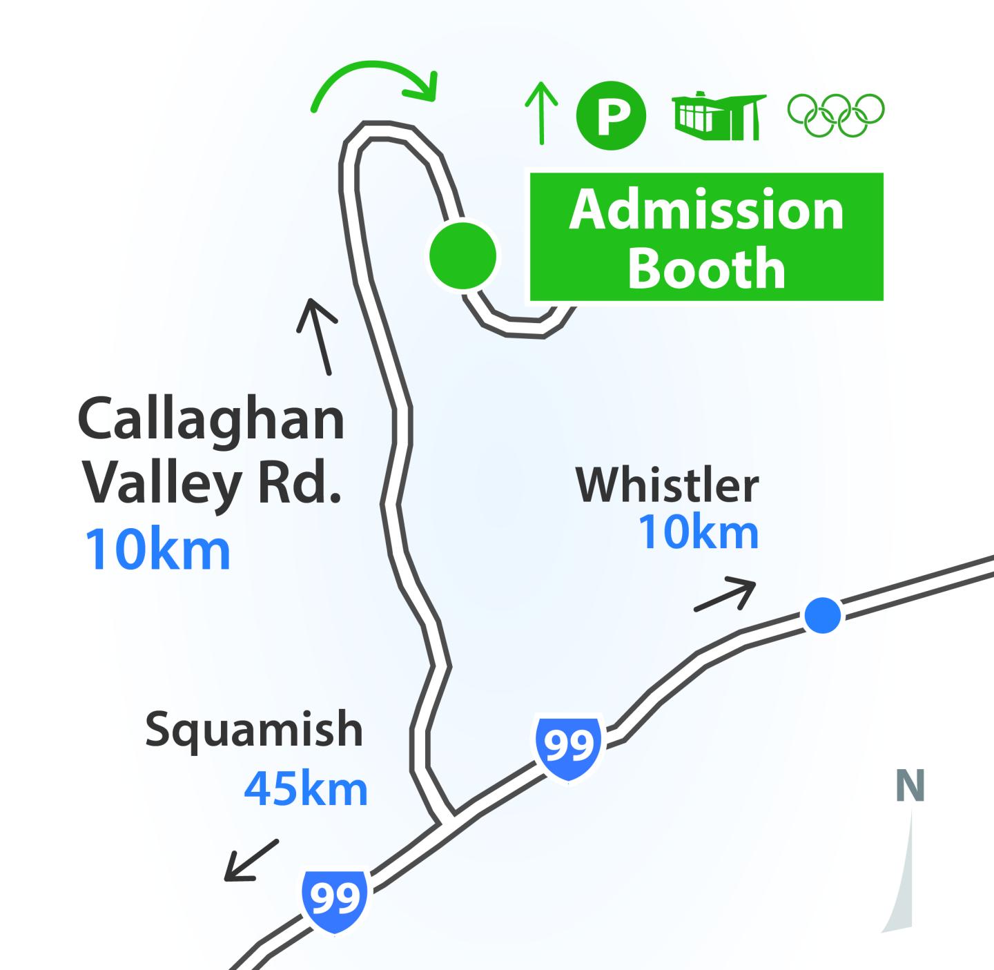 Whistler Olympic Park Driving Map